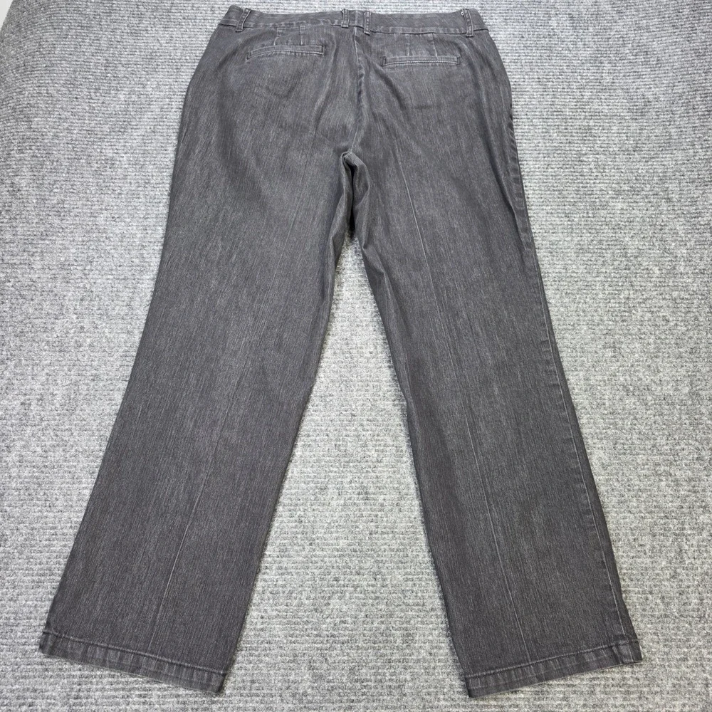 Christopher & Banks Signature Comfort Straight Leg Pants‎ Women's 12 Short Gray